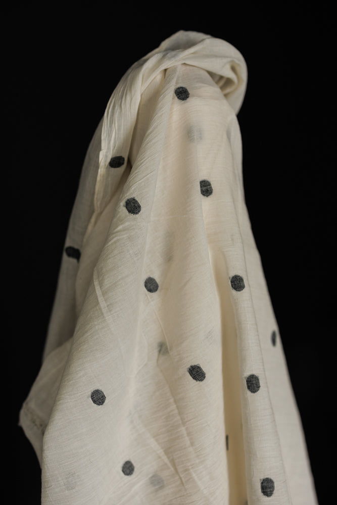 Remnant (Jamdani Handwoven Cotton Peppercorn)