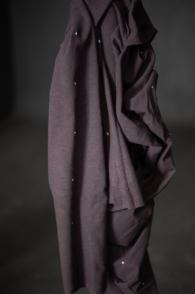 purple handloom cotton fabric