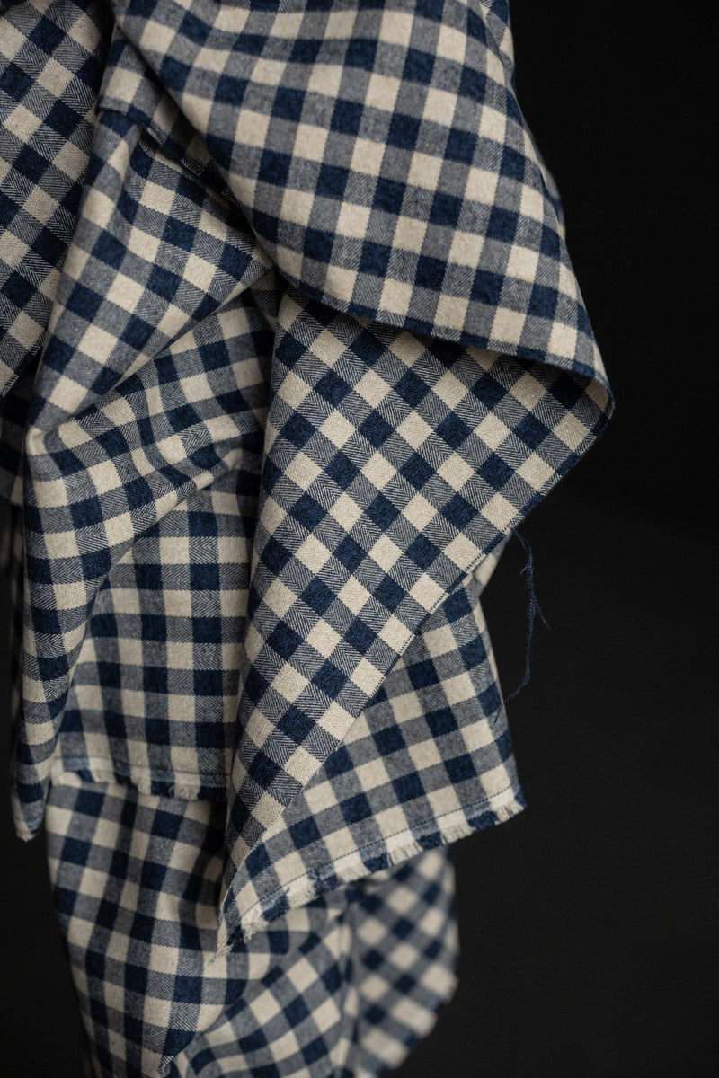 Japanese Brushed Cotton - Seascape Check