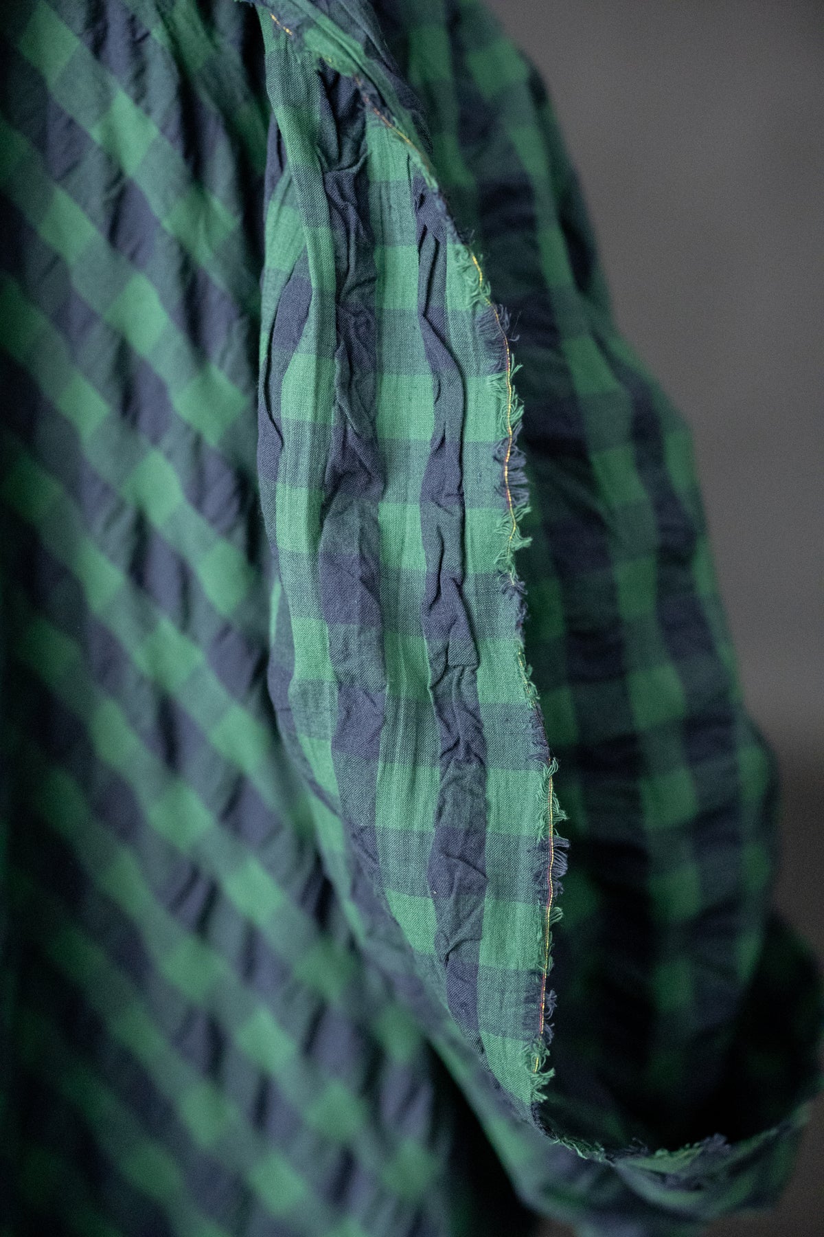 Organic Cotton Gingham Seersucker - Seraphina