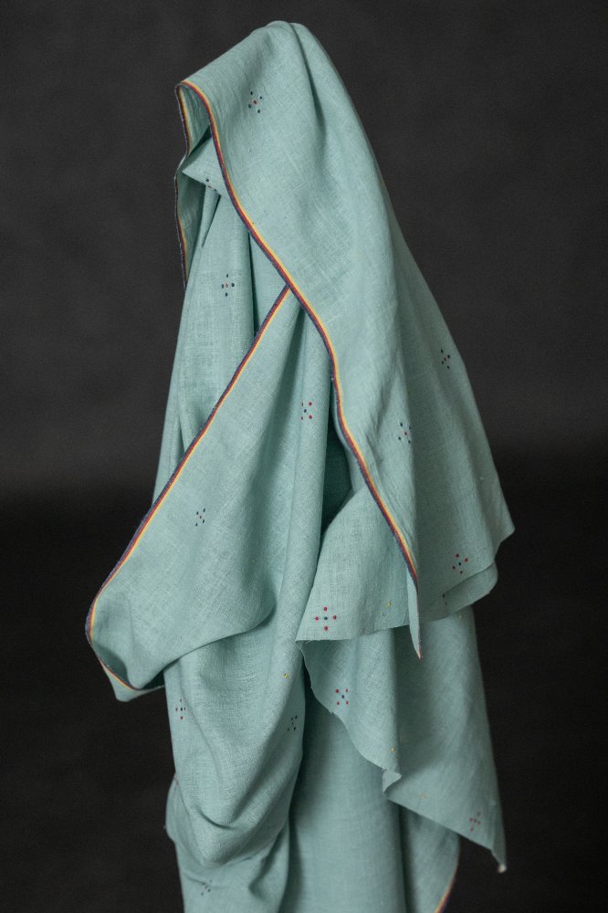 Light blue indian handloom tangaliya cotton