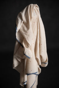 cream tangaliya handwoven fabric