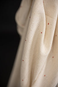 cream tangaliya handwoven fabric
