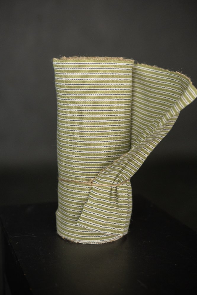 stripy green jute runner