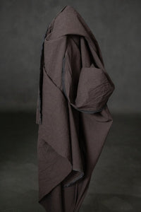 textured brown japanese crinkle cotton