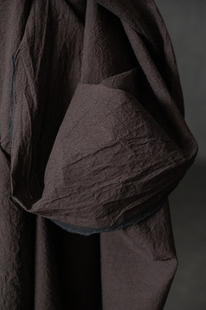 textured brown japanese crinkle cotton