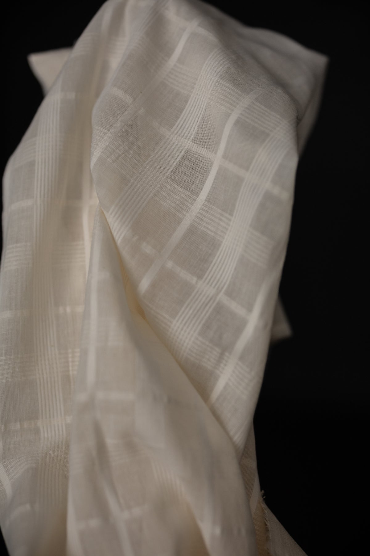 Natural Indian Cotton - Textured Check