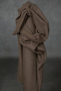 green brown twill wool fabric 