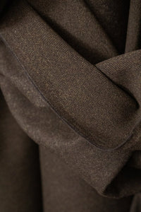 green brown twill wool fabric 