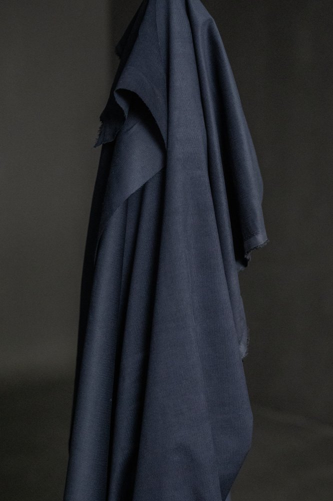 Dark Navy Cotton Needlecord Fabric