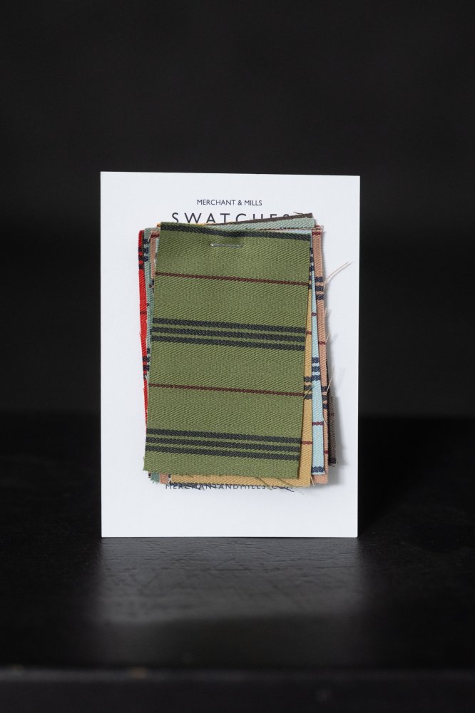 Overdyed Organic Ticking Sample Cards