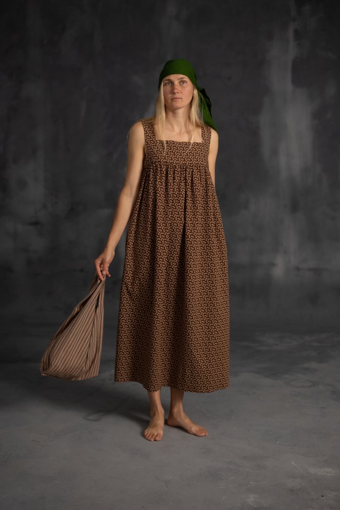 Navy Nut Donguri Organic Seersucker