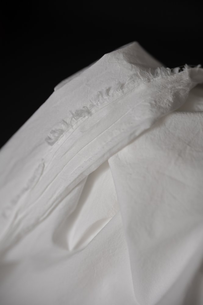 white triple washed fabric