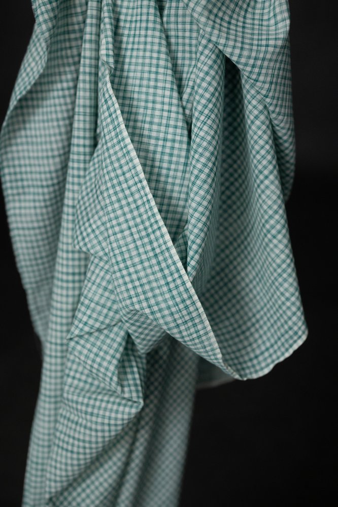 Marley Green Handwoven Cotton Check
