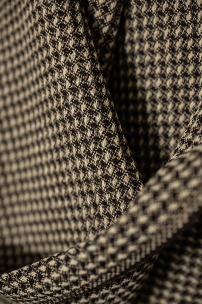 brown and white wool fabric