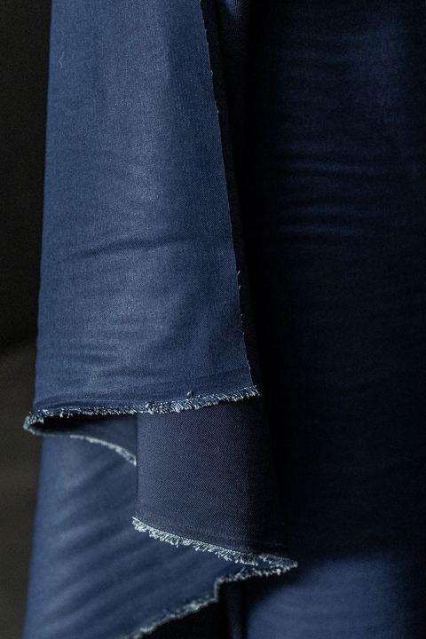 bright indigo denim