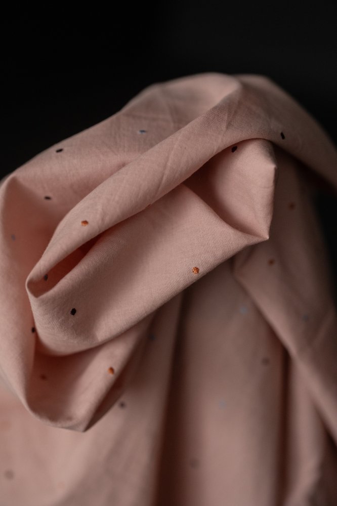 pink embroidered cotton