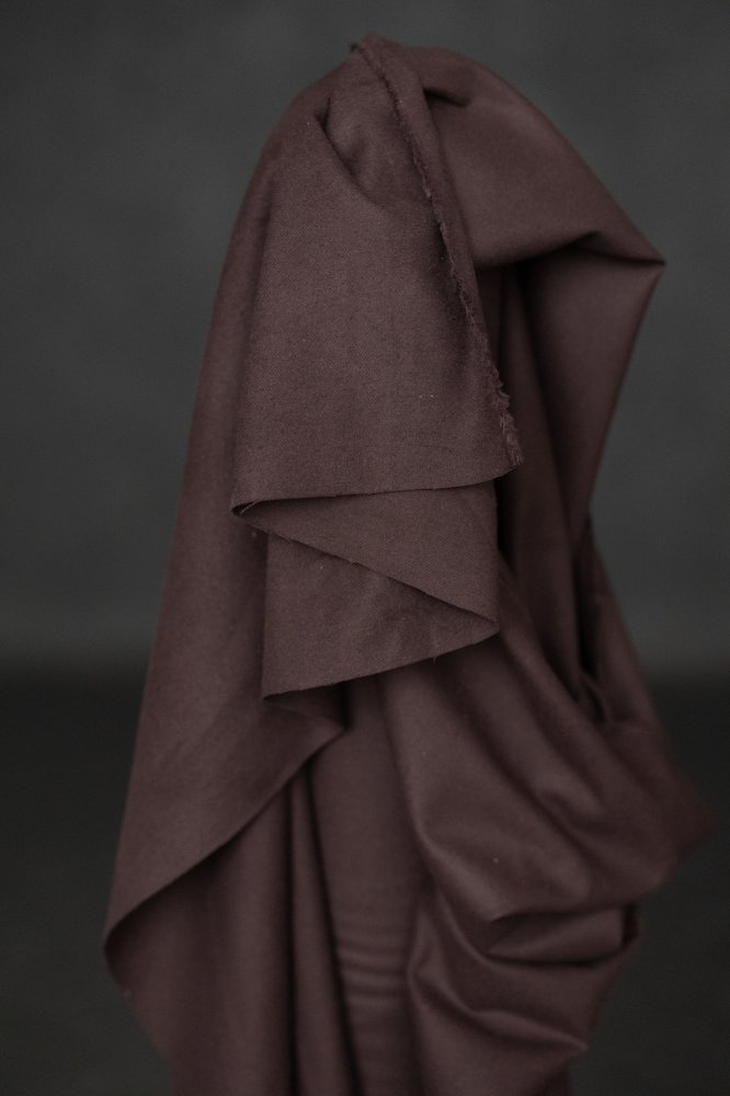 dark brown brushed cotton