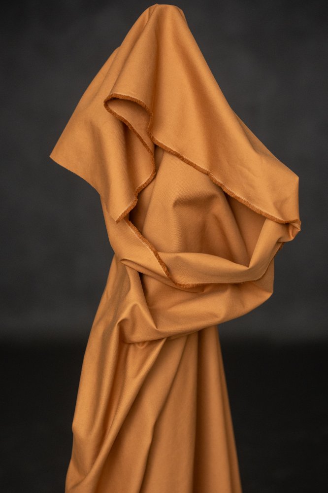 golden tan gabardine cotton