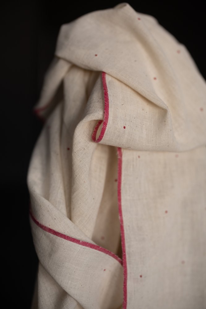 Red Speck Tangaliya Handwoven Organic Cotton