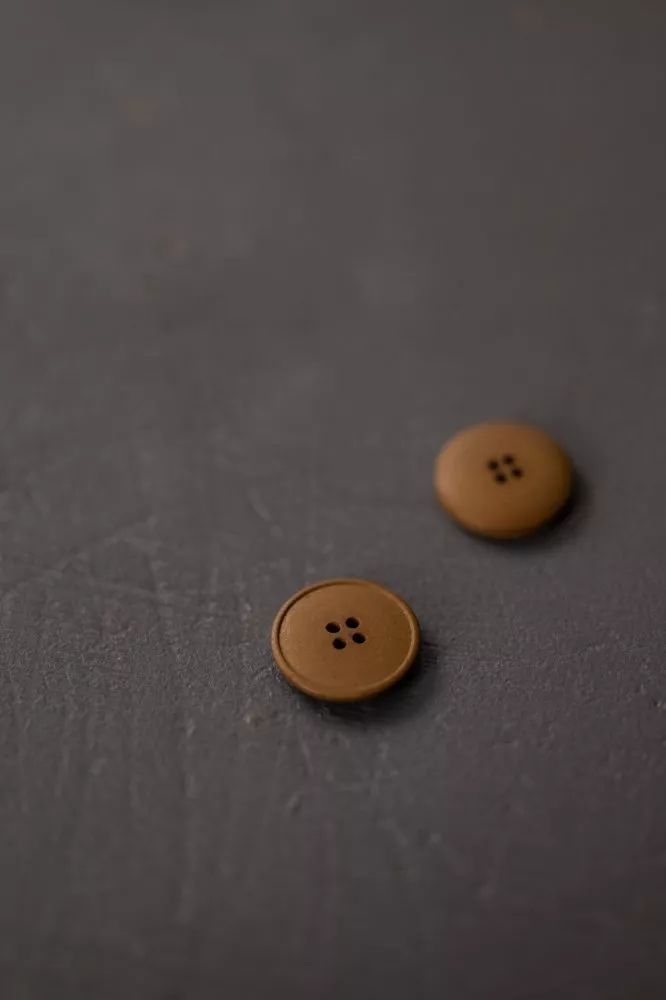 Hemp Button 20mm - Stanley Tan