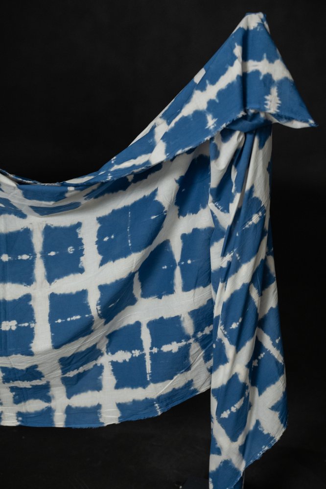 blue hand dyed fabric