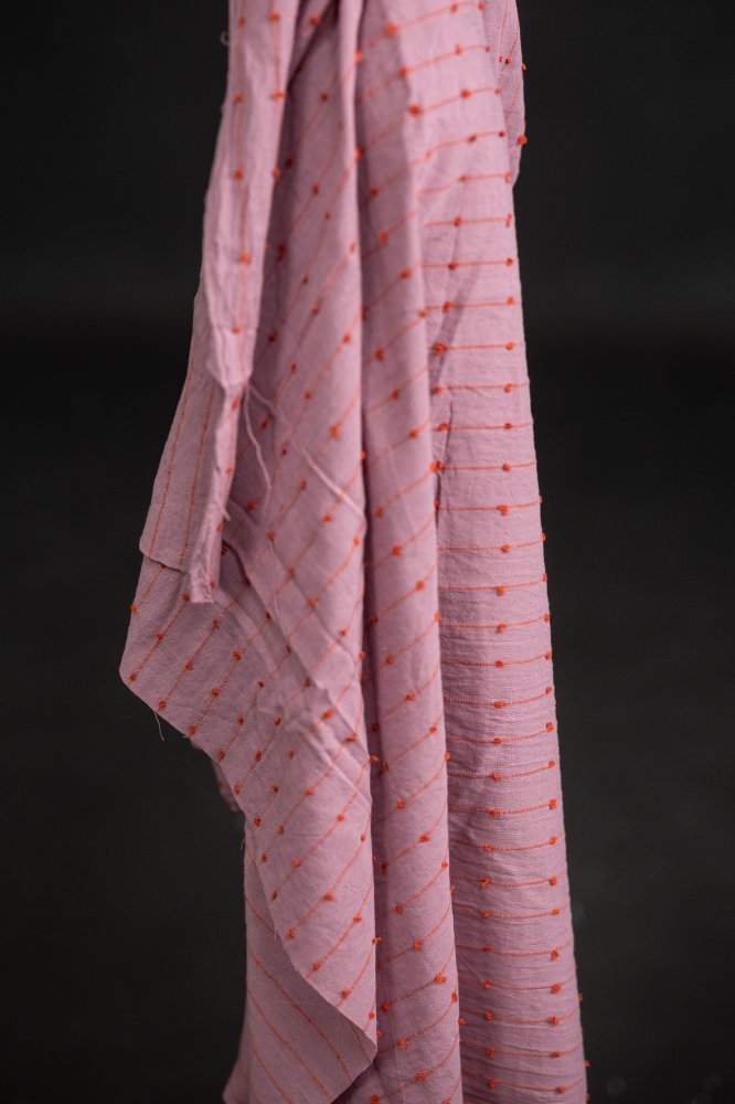 pink orange handwoven fabric