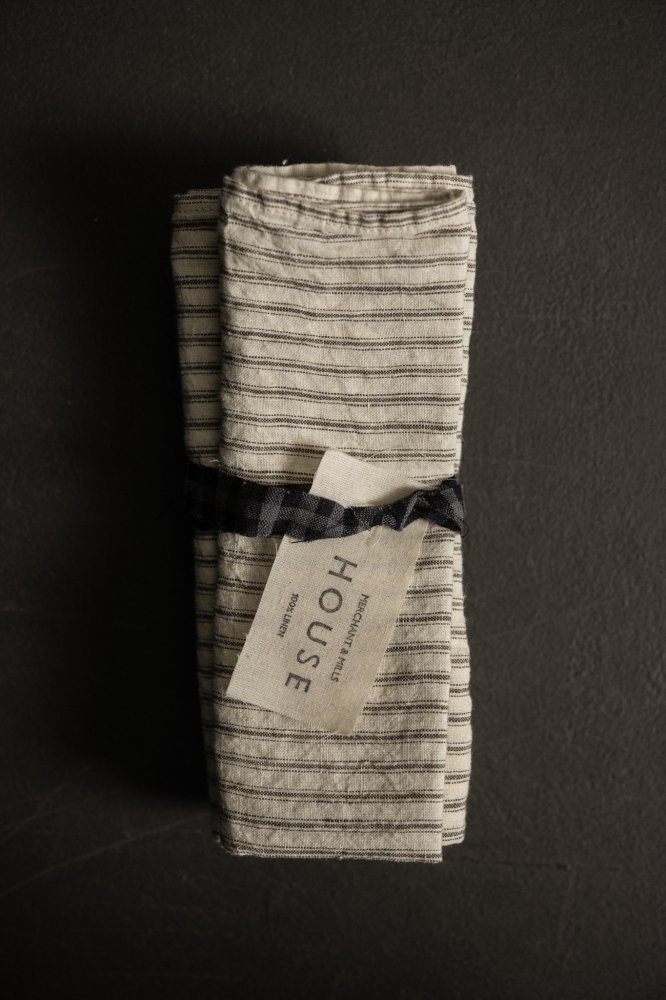 stripy linen fabric napkin