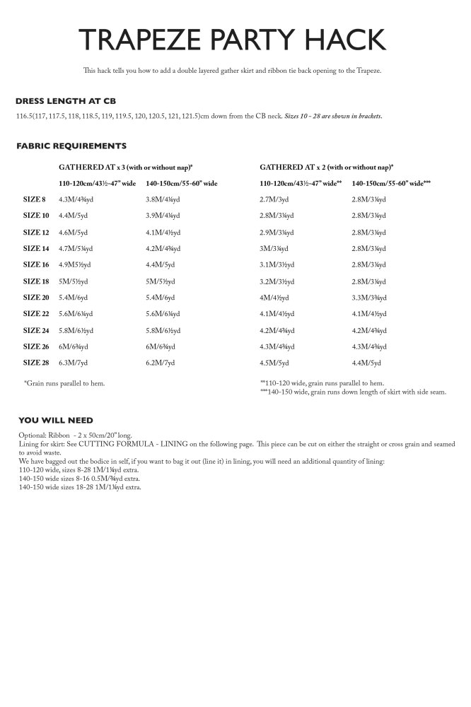 Trapeze Pattern Additions PDF