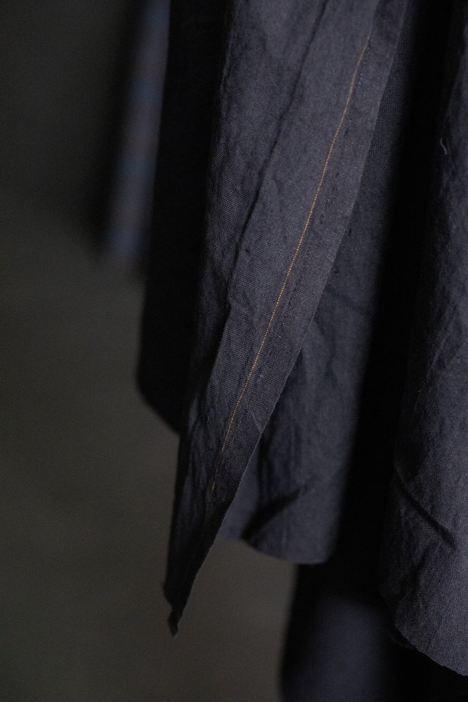 navy mustard linen fabric