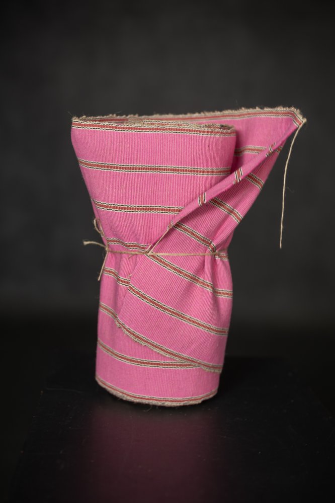 pink red jute runner fabric