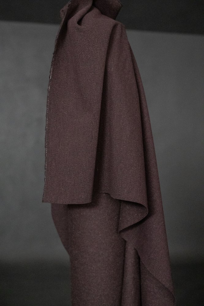 purple twill wool fabric