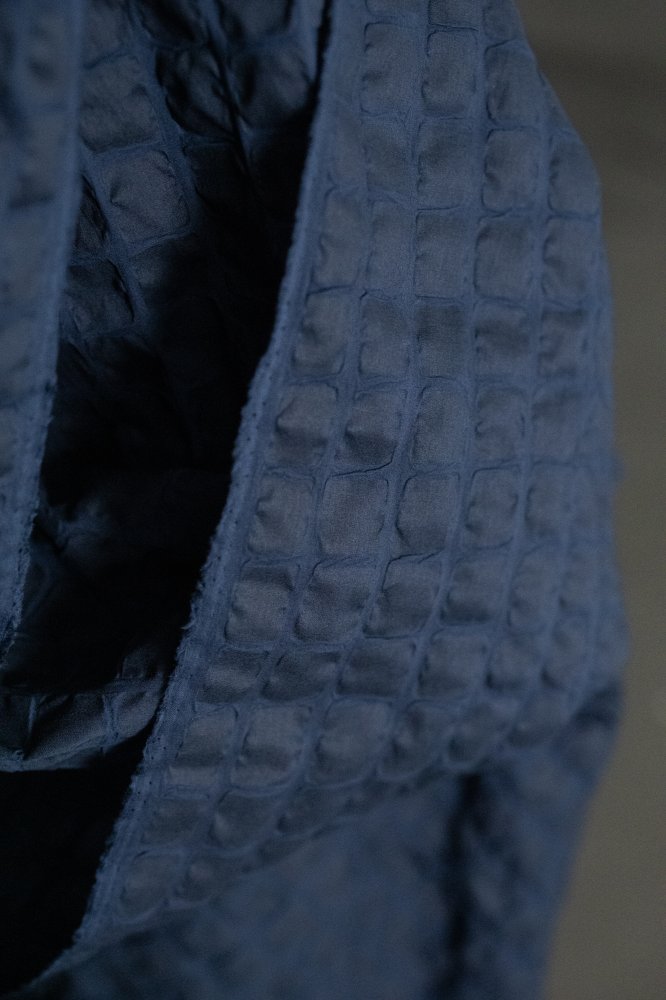 navy japanese geometric fabric