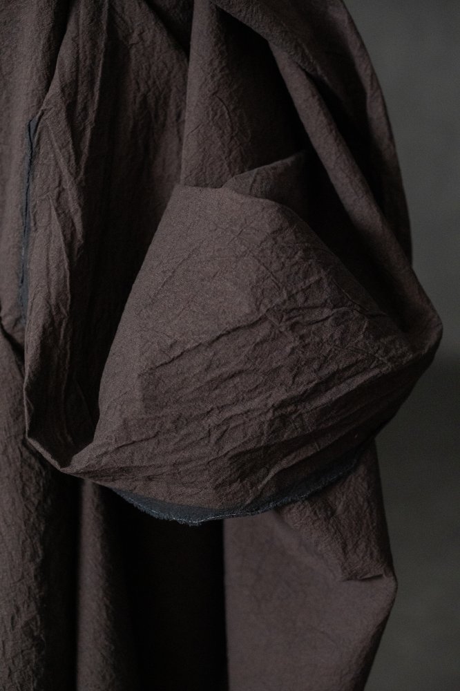 textured brown japanese crinkle cotton