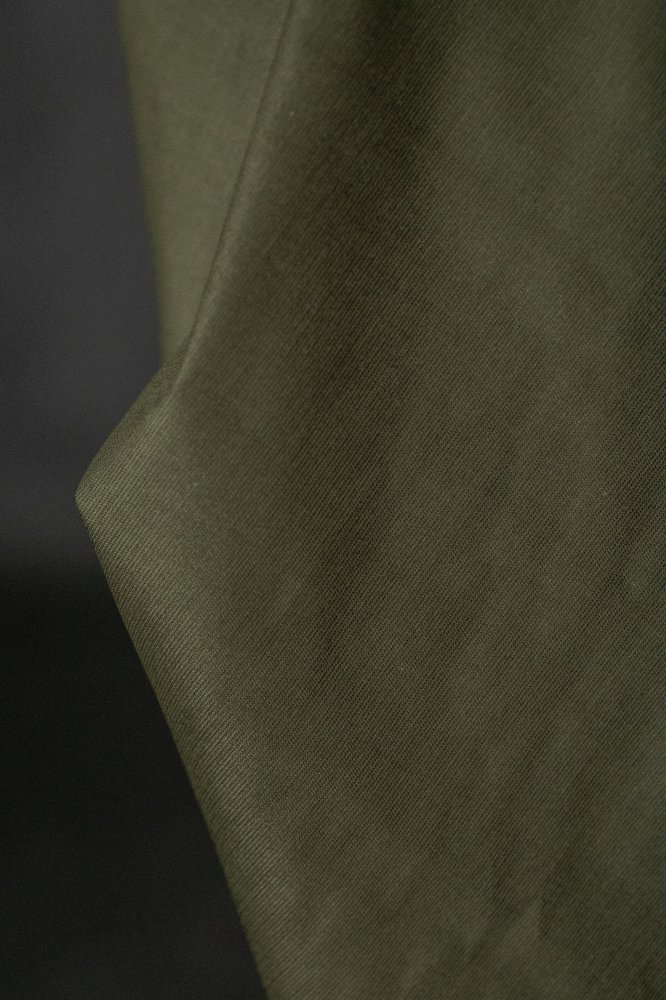 green needlecord cotton fabric