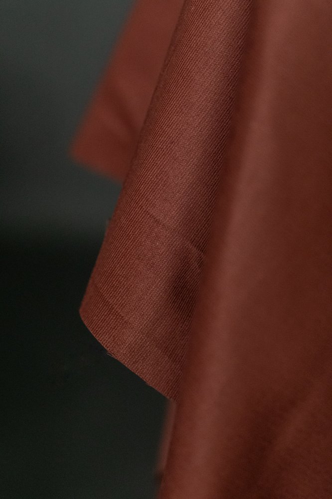 Orange Needlecord Indian Cotton