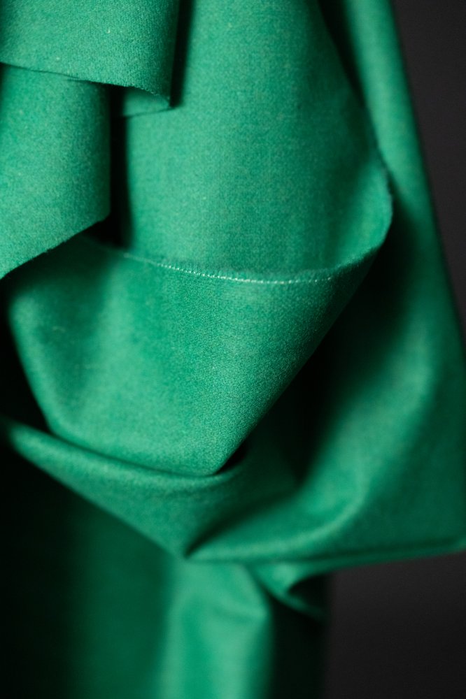 Bright Green Wool Flannel