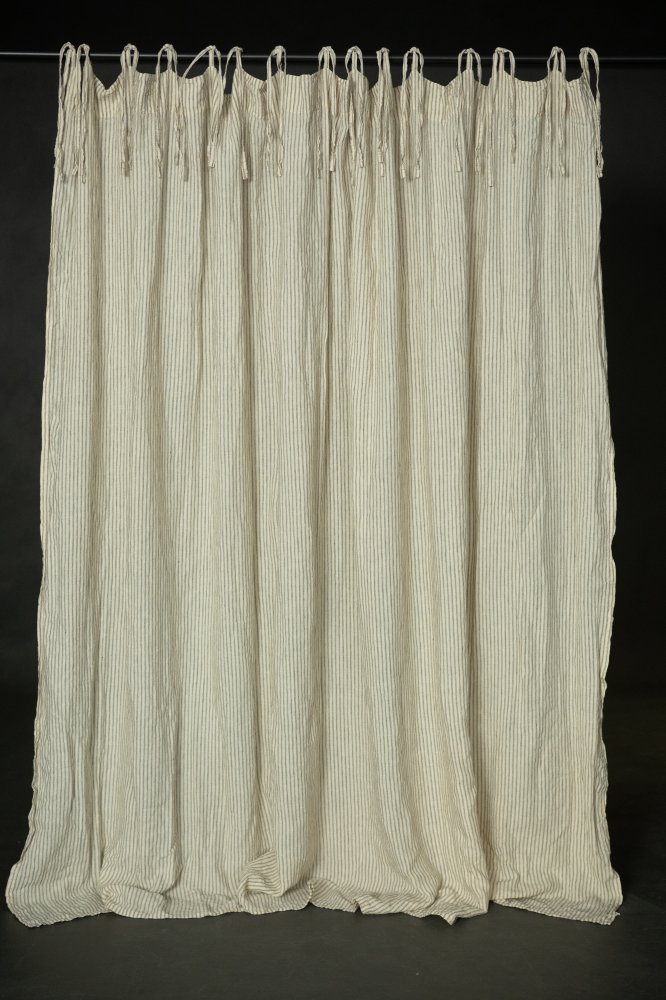 Leasam Laundered Linen Curtain Extra Wide With Tie Tops