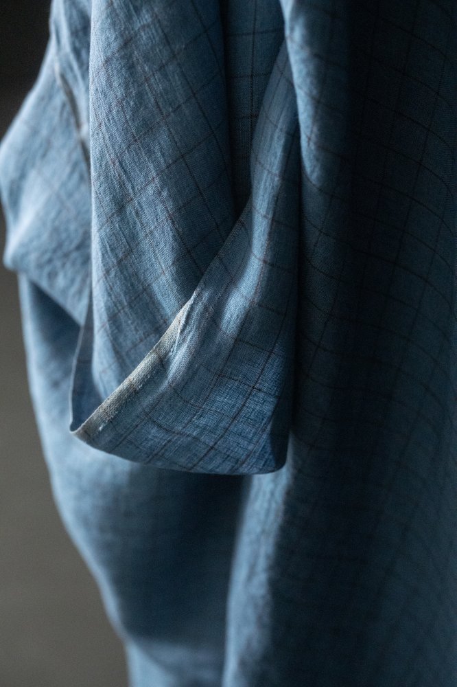 Irish Blues Laundered Linen Tie Pillowcase