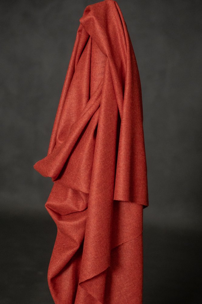 red wool fabric