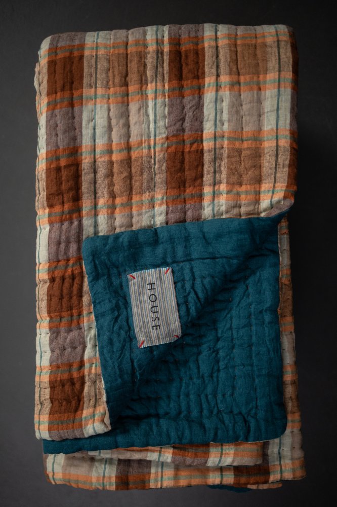Baked Goods/Alta Mare Laundered Linen Kantha Stitched Quilt