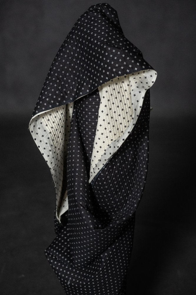 black white quilted indian cotton