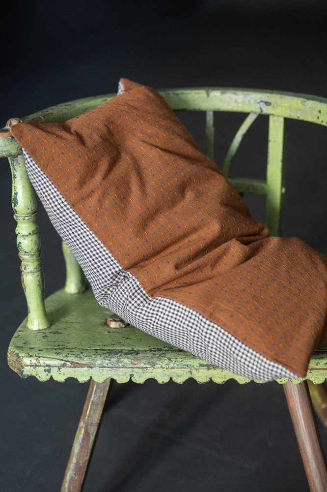 orange rectangular cushion