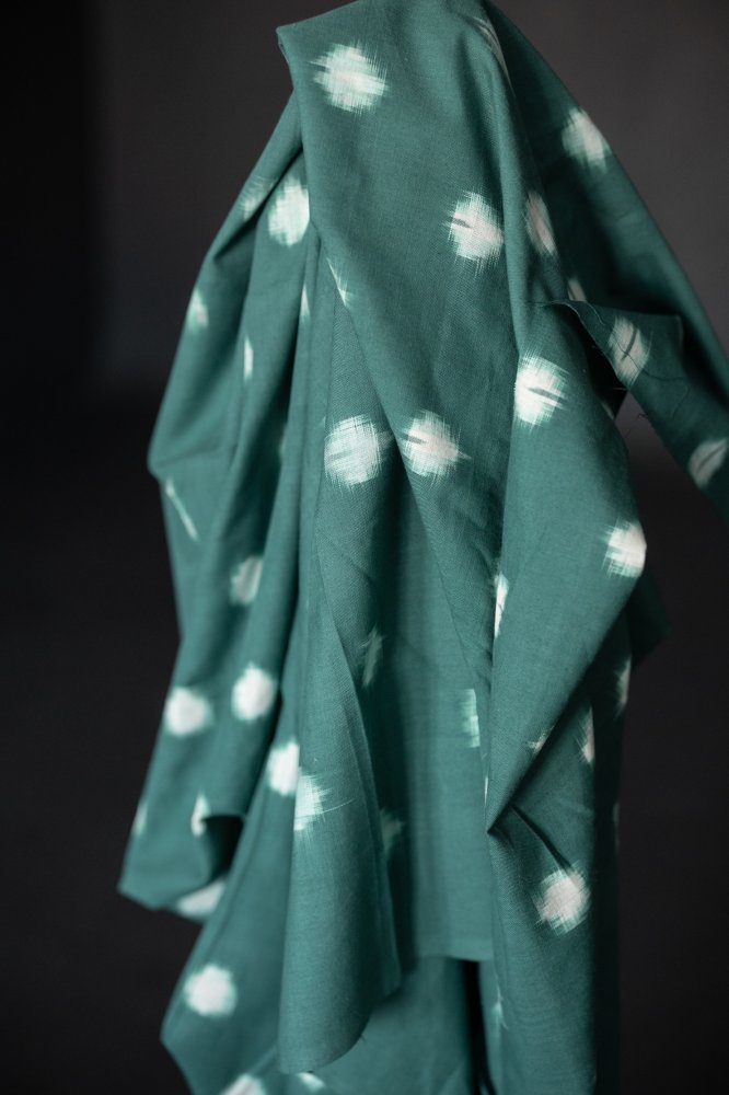 Ikat Lilypad Indian Cotton