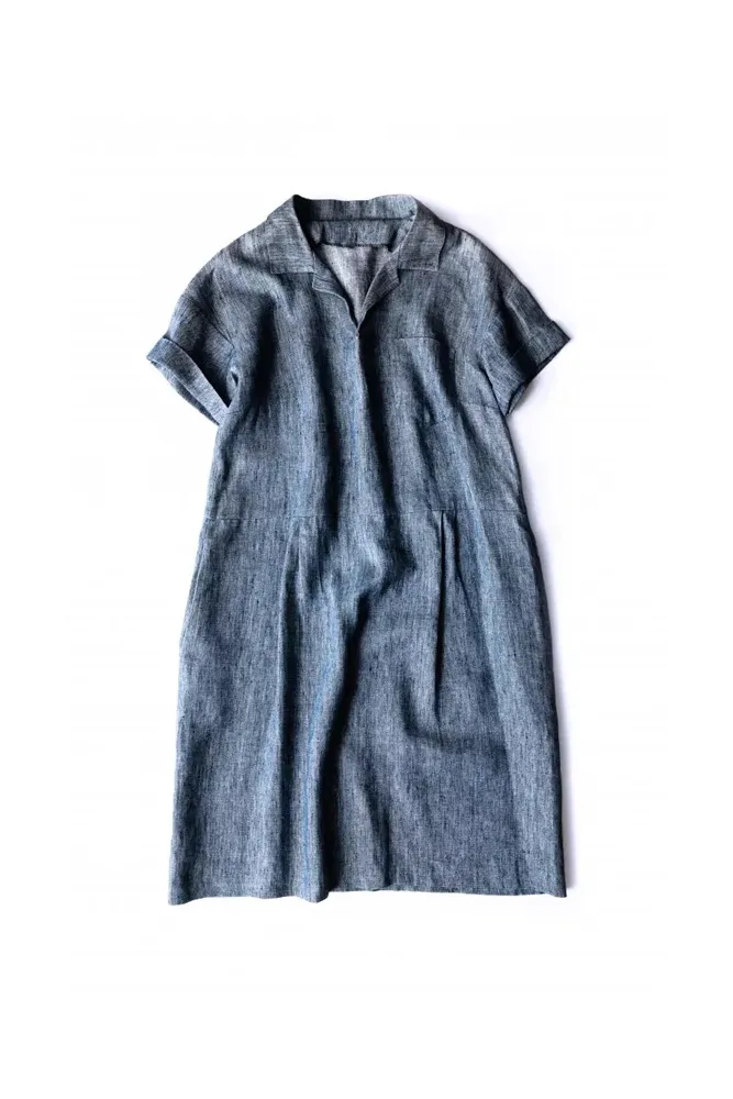 cotton linen long dress club factory Linen-Blend Drapey Midi Dress