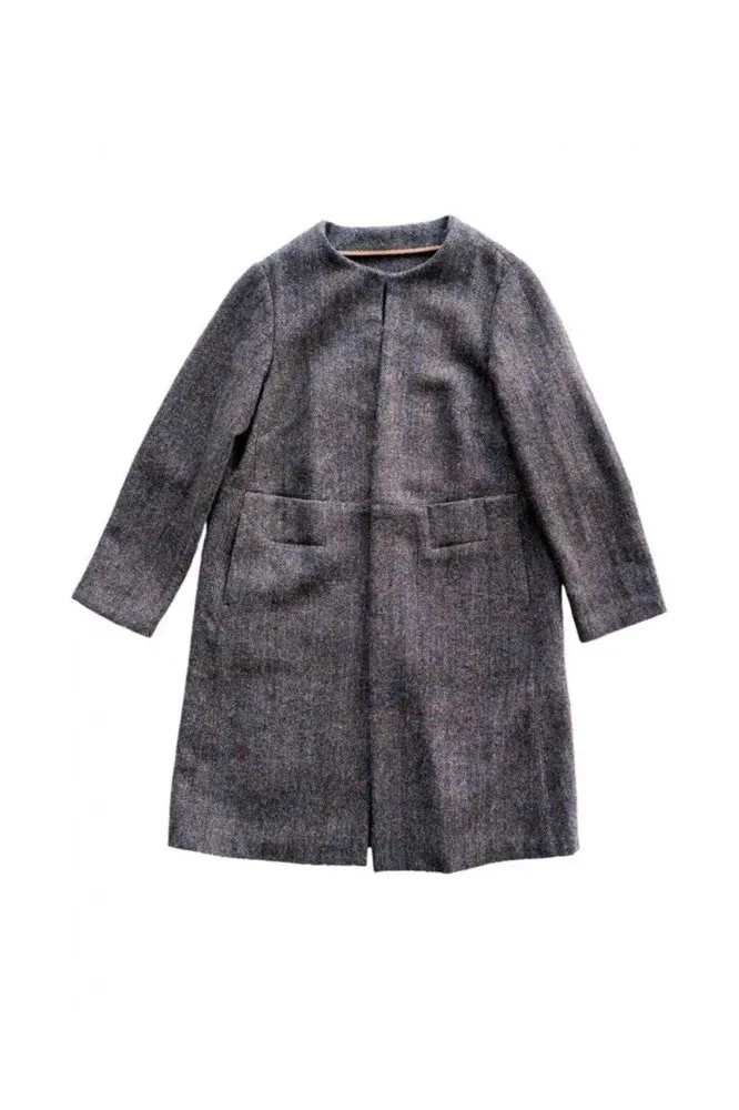 【EDIT CLOTHING】 Check wool marine coat EDIT CLOTHING】 Check wool marine coat（World-Class
