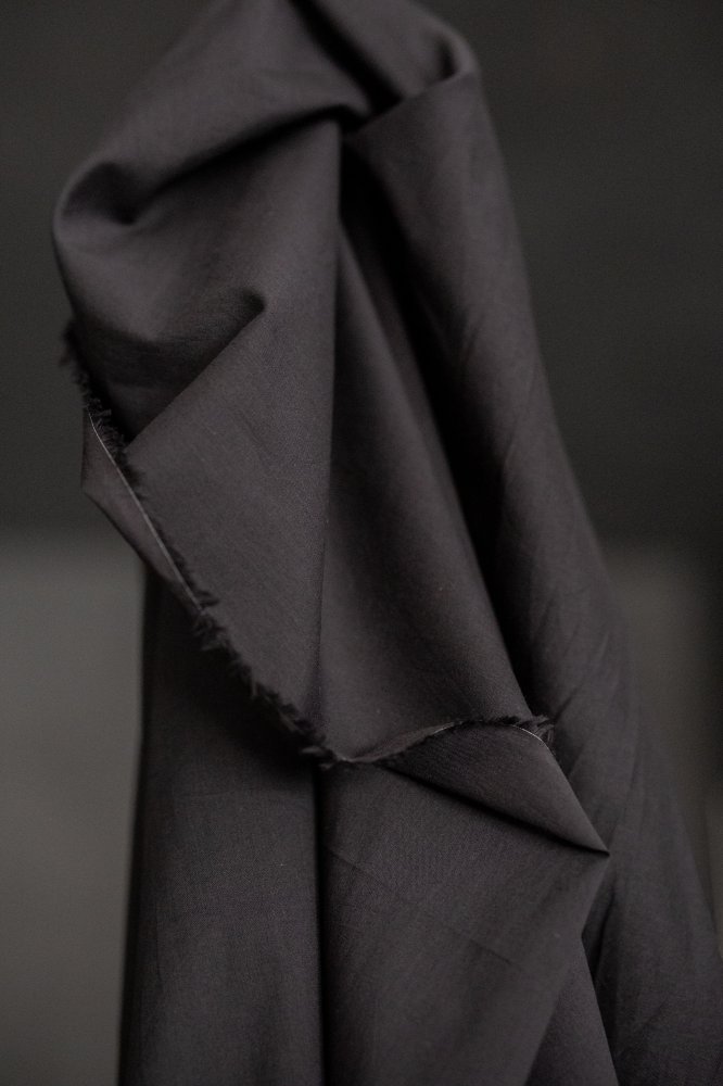 Black Organic Cotton Voile