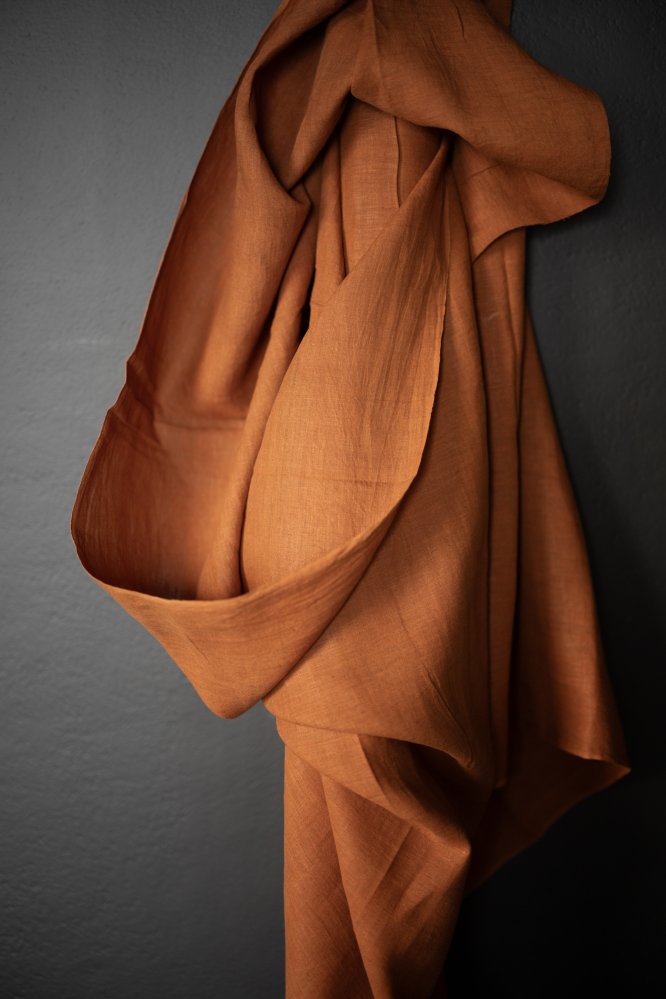Burnt AmberHandwoven Linen