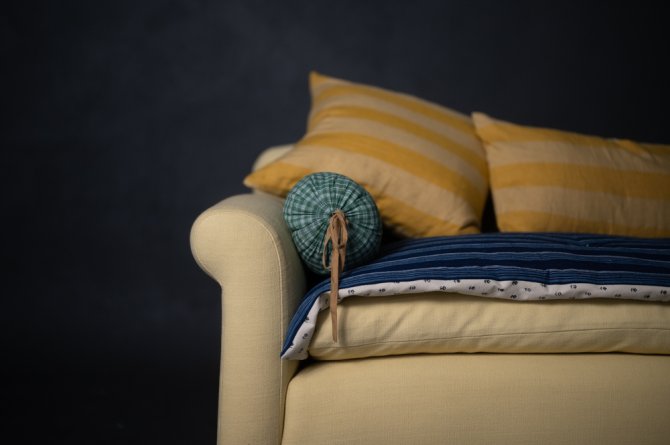 Charcoal Stripe Heavy Recycled Cotton