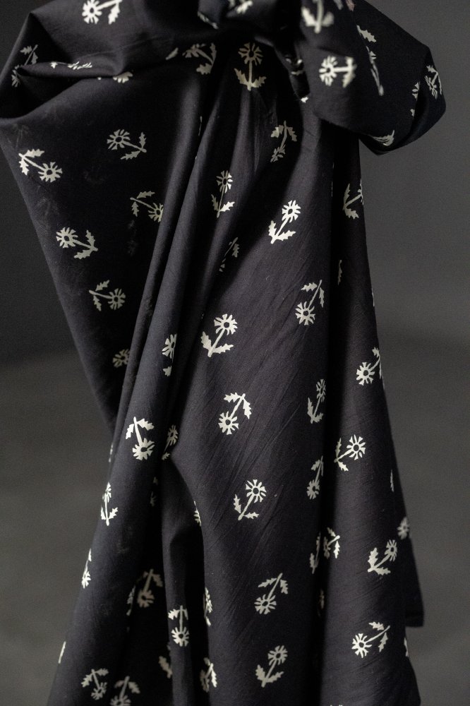 indian block floral cotton